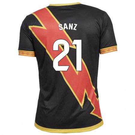Kandiny Hombre Camiseta Luismi Sanz #21 Negro 2ª Equipación 2023/24 La Camisa Chile