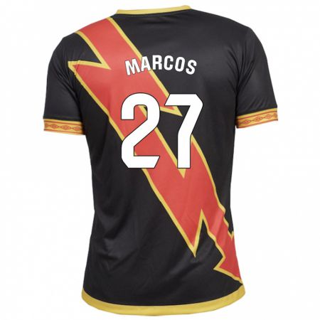 Kandiny Hombre Camiseta Álvaro Marcos #27 Negro 2ª Equipación 2023/24 La Camisa Chile