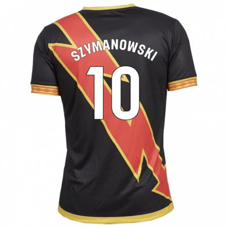 Kandiny Hombre Camiseta Marianela Szymanowski #10 Negro 2ª Equipación 2023/24 La Camisa Chile