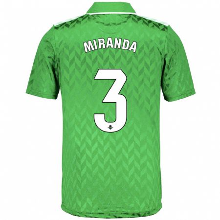 Kandiny Hombre Camiseta Juan Miranda #3 Verde 2ª Equipación 2023/24 La Camisa Chile