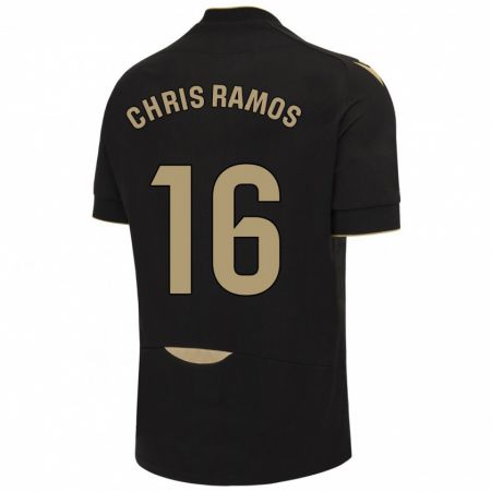 Kandiny Hombre Camiseta Chris Ramos #16 Negro 2ª Equipación 2023/24 La Camisa Chile