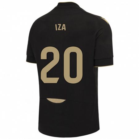 Kandiny Hombre Camiseta Iza Carcelén #20 Negro 2ª Equipación 2023/24 La Camisa Chile