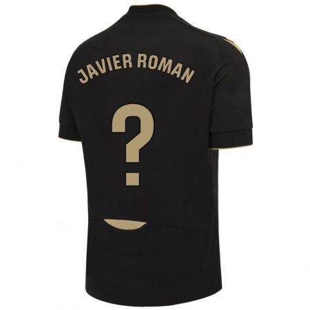 Kandiny Hombre Camiseta José Javier Román #0 Negro 2ª Equipación 2023/24 La Camisa Chile