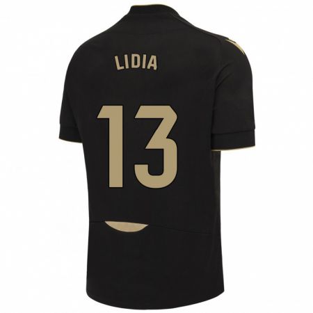 Kandiny Hombre Camiseta Lidia Rincón García #13 Negro 2ª Equipación 2023/24 La Camisa Chile
