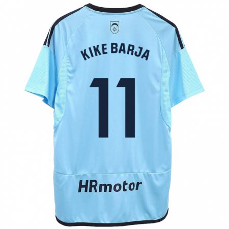 Kandiny Hombre Camiseta Kike Barja #11 Azul 2ª Equipación 2023/24 La Camisa Chile