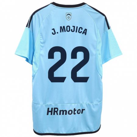 Kandiny Hombre Camiseta Johan Mojica #22 Azul 2ª Equipación 2023/24 La Camisa Chile
