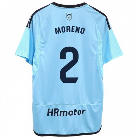 Kandiny Hombre Camiseta Jorge Moreno #27 Azul 2ª Equipación 2023/24 La Camisa Chile