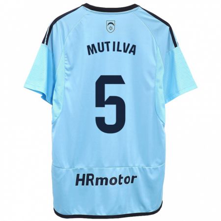 Kandiny Hombre Camiseta Christian Mutilva #5 Azul 2ª Equipación 2023/24 La Camisa Chile