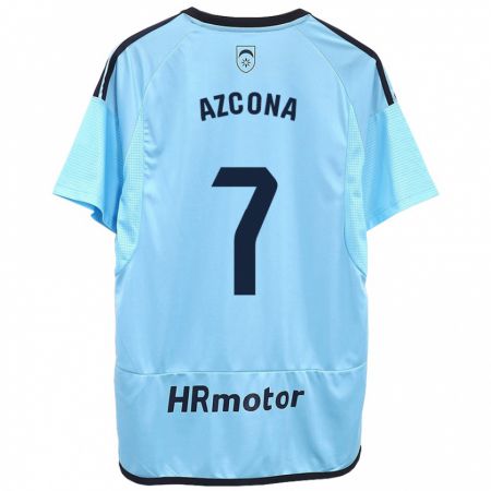 Kandiny Hombre Camiseta Rubén Azcona #7 Azul 2ª Equipación 2023/24 La Camisa Chile