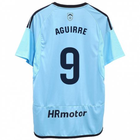 Kandiny Hombre Camiseta Jorge Aguirre #9 Azul 2ª Equipación 2023/24 La Camisa Chile