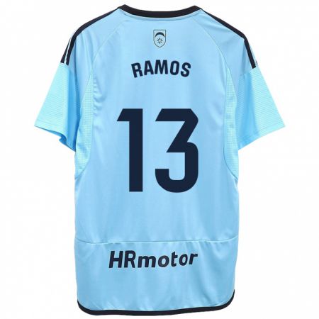 Kandiny Hombre Camiseta Darío Ramos #13 Azul 2ª Equipación 2023/24 La Camisa Chile