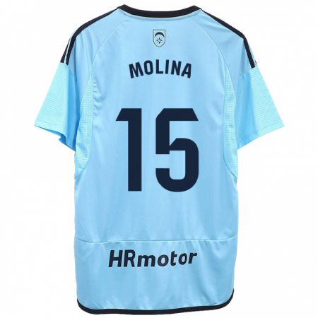 Kandiny Hombre Camiseta Guillem Molina #15 Azul 2ª Equipación 2023/24 La Camisa Chile