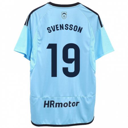 Kandiny Hombre Camiseta Max Svensson #19 Azul 2ª Equipación 2023/24 La Camisa Chile