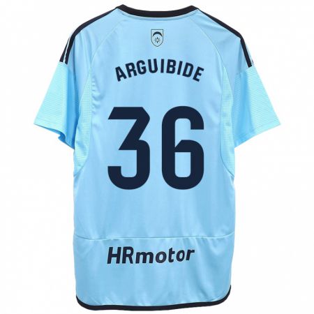Kandiny Hombre Camiseta Iñigo Arguibide #36 Azul 2ª Equipación 2023/24 La Camisa Chile
