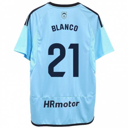Kandiny Hombre Camiseta Alexia Blanco Llacuno #21 Azul 2ª Equipación 2023/24 La Camisa Chile