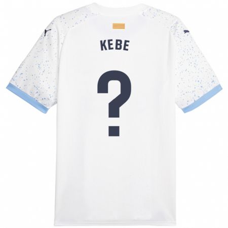 Kandiny Hombre Camiseta Moussa Kébé #0 Blanco 2ª Equipación 2023/24 La Camisa Chile
