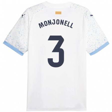 Kandiny Hombre Camiseta Eric Monjonell #3 Blanco 2ª Equipación 2023/24 La Camisa Chile