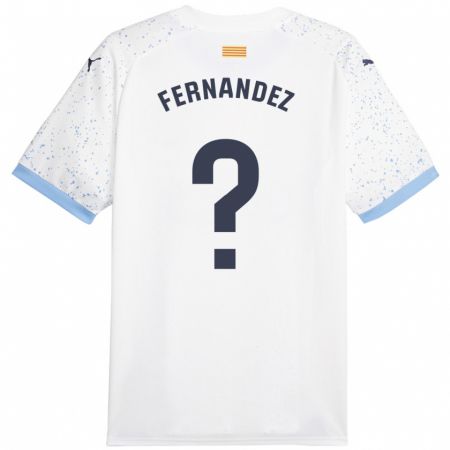 Kandiny Hombre Camiseta Marc Fernández #0 Blanco 2ª Equipación 2023/24 La Camisa Chile