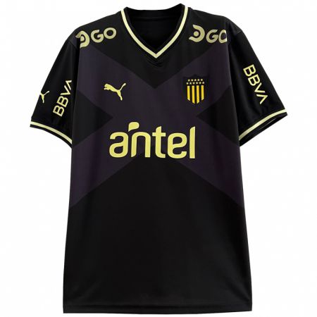 Kandiny Hombre Camiseta Santiago Homenchenko #28 Negro 2ª Equipación 2023/24 La Camisa Chile