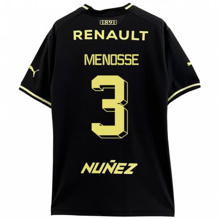 Kandiny Hombre Camiseta Hernán Menosse #3 Negro 2ª Equipación 2023/24 La Camisa Chile