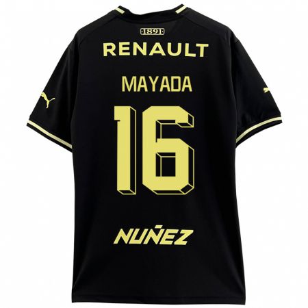 Kandiny Hombre Camiseta Camilo Mayada #16 Negro 2ª Equipación 2023/24 La Camisa Chile