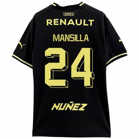 Kandiny Hombre Camiseta Brian Mansilla #24 Negro 2ª Equipación 2023/24 La Camisa Chile