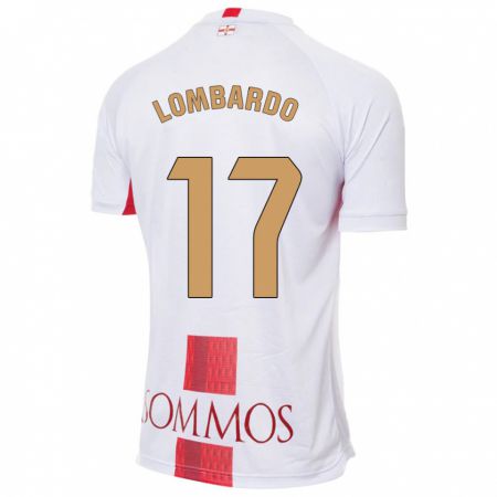 Kandiny Hombre Camiseta Enzo Lombardo #17 Blanco 2ª Equipación 2023/24 La Camisa Chile