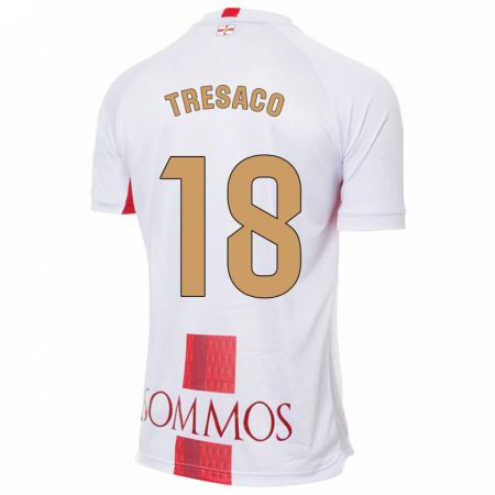 Kandiny Hombre Camiseta Rafa Tresaco #18 Blanco 2ª Equipación 2023/24 La Camisa Chile