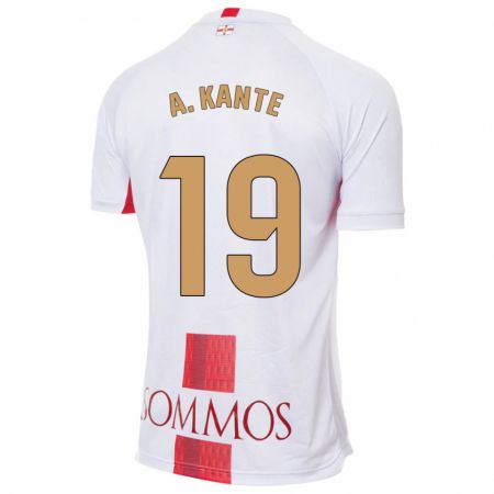Kandiny Hombre Camiseta Abou Kanté #19 Blanco 2ª Equipación 2023/24 La Camisa Chile