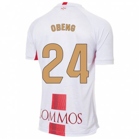 Kandiny Hombre Camiseta Samuel Obeng #24 Blanco 2ª Equipación 2023/24 La Camisa Chile