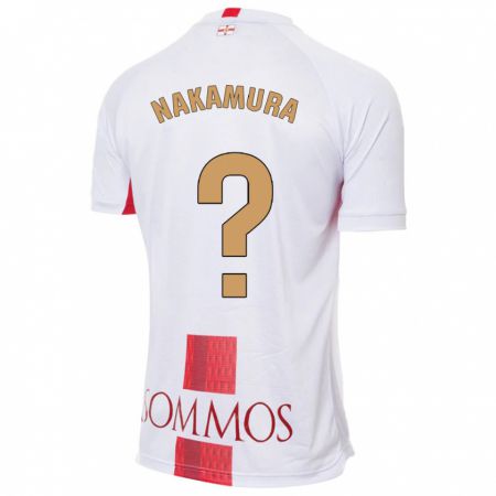Kandiny Hombre Camiseta Togo Nakamura #0 Blanco 2ª Equipación 2023/24 La Camisa Chile