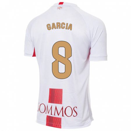 Kandiny Hombre Camiseta David García #8 Blanco 2ª Equipación 2023/24 La Camisa Chile