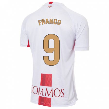 Kandiny Hombre Camiseta Santi Franco #9 Blanco 2ª Equipación 2023/24 La Camisa Chile