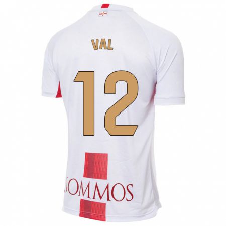 Kandiny Hombre Camiseta Ángel Val #12 Blanco 2ª Equipación 2023/24 La Camisa Chile