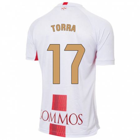 Kandiny Hombre Camiseta Marc Torra #17 Blanco 2ª Equipación 2023/24 La Camisa Chile