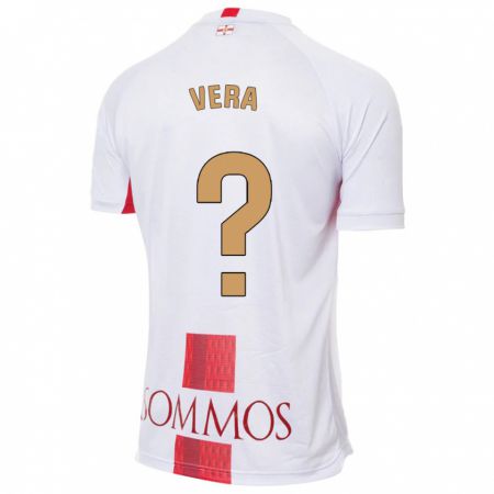Kandiny Hombre Camiseta Ángel Vera #0 Blanco 2ª Equipación 2023/24 La Camisa Chile