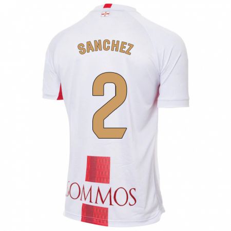 Kandiny Hombre Camiseta Paz Sánchez #2 Blanco 2ª Equipación 2023/24 La Camisa Chile