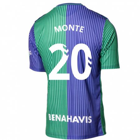 Kandiny Hombre Camiseta Nélson Monte #20 Verde Azul 2ª Equipación 2023/24 La Camisa Chile