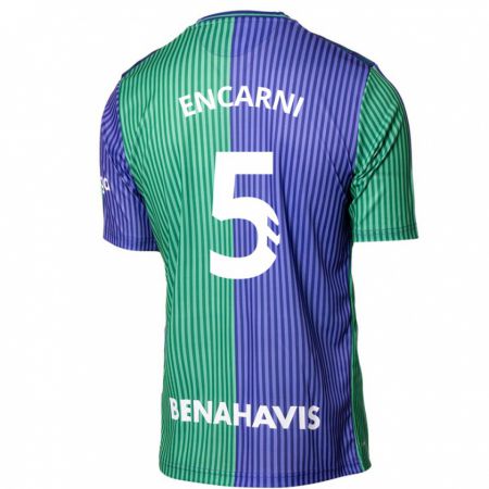 Kandiny Hombre Camiseta Encarni #5 Verde Azul 2ª Equipación 2023/24 La Camisa Chile