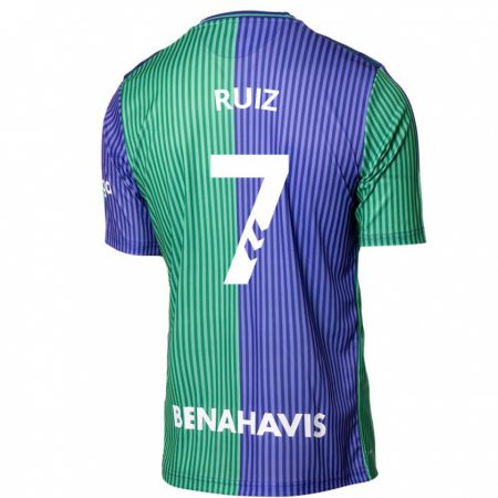 Kandiny Hombre Camiseta María Ruiz #7 Verde Azul 2ª Equipación 2023/24 La Camisa Chile