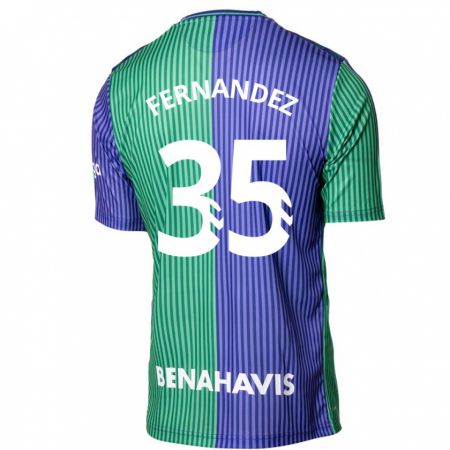 Kandiny Hombre Camiseta Inés Fernández #35 Verde Azul 2ª Equipación 2023/24 La Camisa Chile