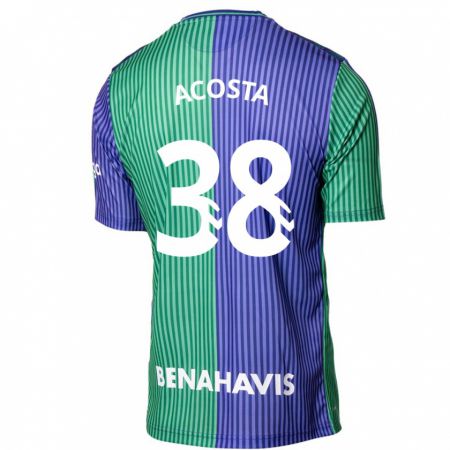 Kandiny Hombre Camiseta Judith Acosta #38 Verde Azul 2ª Equipación 2023/24 La Camisa Chile