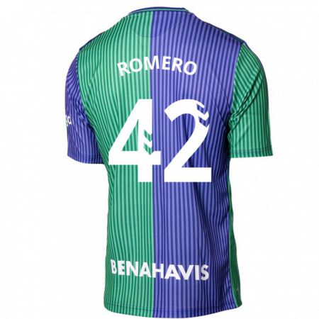 Kandiny Hombre Camiseta Andrea Romero #42 Verde Azul 2ª Equipación 2023/24 La Camisa Chile