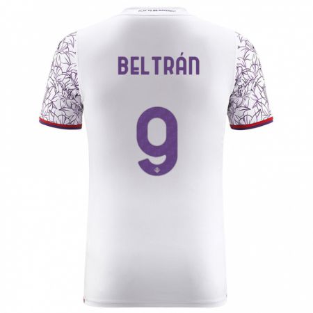 Kandiny Hombre Camiseta Lucas Beltrán #9 Blanco 2ª Equipación 2023/24 La Camisa Chile
