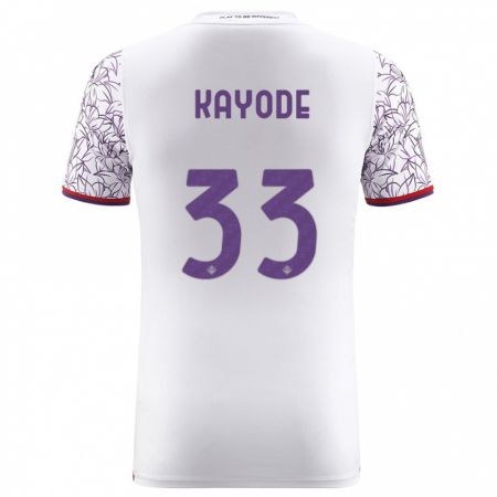 Kandiny Hombre Camiseta Michael Kayode #33 Blanco 2ª Equipación 2023/24 La Camisa Chile