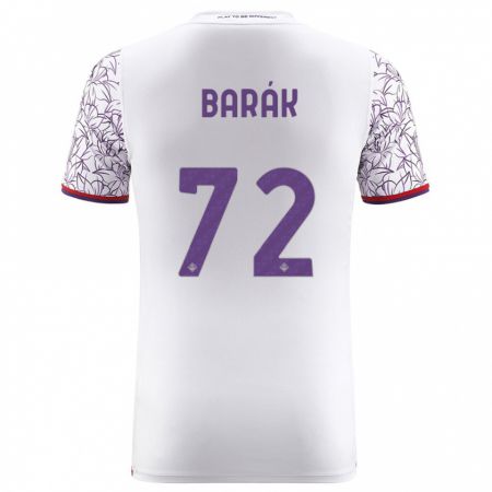 Kandiny Hombre Camiseta Antonin Barak #72 Blanco 2ª Equipación 2023/24 La Camisa Chile