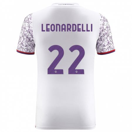 Kandiny Hombre Camiseta Pietro Leonardelli #22 Blanco 2ª Equipación 2023/24 La Camisa Chile