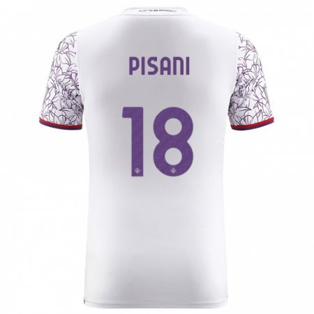 Kandiny Hombre Camiseta Diego Pisani #18 Blanco 2ª Equipación 2023/24 La Camisa Chile