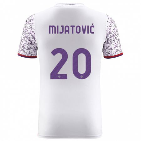 Kandiny Hombre Camiseta Milica Mijatović #20 Blanco 2ª Equipación 2023/24 La Camisa Chile