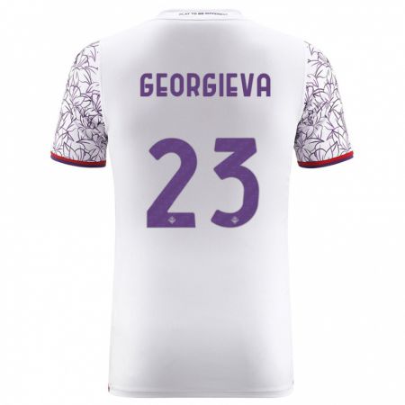 Kandiny Hombre Camiseta Marina Georgieva #23 Blanco 2ª Equipación 2023/24 La Camisa Chile